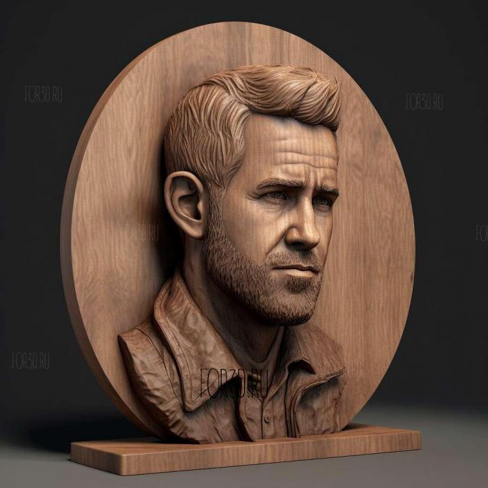 Ryan Reynolds 4 stl model for CNC